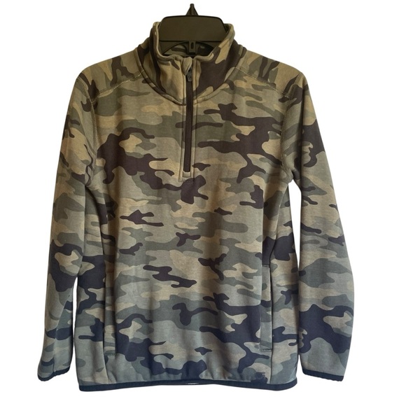 GAP Kids Camouflage Jacket - Green and Gray Size 8-9 or Medium - Picture 1 of 11